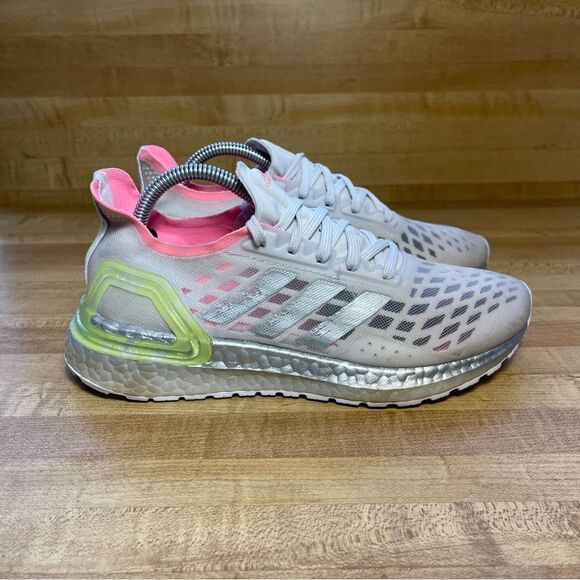 Adidas Ultraboost PB Running Shoes Womens 5 Grey Silver White Continental Sole - Picture 1 of 7